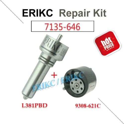 ERIKC 7135-646 ( L381PBD + 9308-621c ) Diesel Injector EJBR05102D Spare Parts Kits Nozzle And Valve Repair Kits 28232251