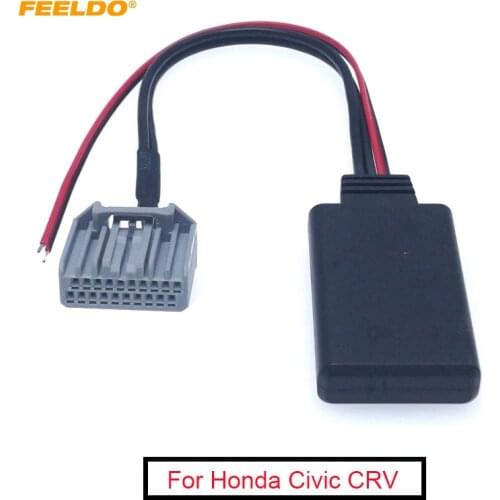 FEELDO Car Wireless Bluetooth Module Music 20Pin AUX Adapter For Honda Civic CRV Accord Stereo Aux Audio Receiver Auxiliary Wire