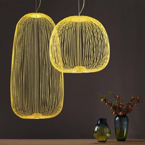 Foscarini Spokes 1/2 Pendant Lights Modern Led Bird Cage Pendant Lamp Bar Dining Room Hanging Light Fixtures Industrial Decor