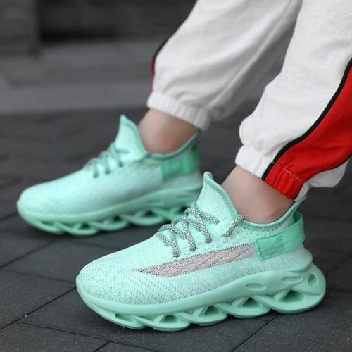 2021 Fashion Kids Running Shoes for Girls Lace-up Soft SneakersBreathable Mesh Boys Tenis Children Casual Lightweight Sneakers