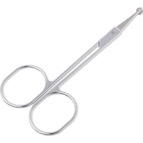 Makeup Stainless Steel Eyebrow Round Tips Scissors Facial Trimming Beauty