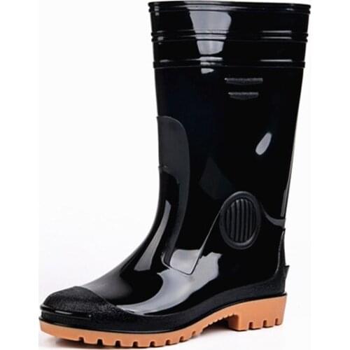Fashion Men Rain Shoes Cleaning Environmentally Friendly Non-toxic Synthetic Rubber Labor Safety Mens Rain Boots