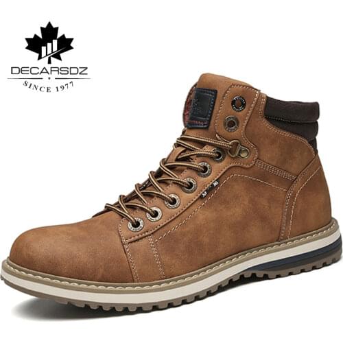 DECARSDZ Men Boots 2021 New Spring Autumn Comfy Retro Original Durable Outsole Men Casual Boots Classic Fashion Brand Men Shoes