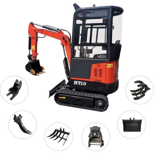 New Cheap Mini Crawler Digger 1Ton Excavator Price With One Standard Bucket And Roof