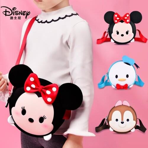 Authentic Disney Childrens Messenger Bag Fashion Small Bag Trendy Girl 3 Gas Cute Portable Shoulder Bag Kids Backpack