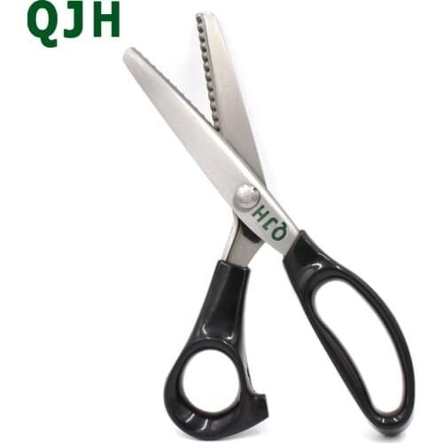 QJH Brand 23CM DIY Semicircle Shears 3/4/5/7/18mm Wave Tailors Scissors,Fabric Leather,Denim Trimming,Dressmaking Sewing Tool