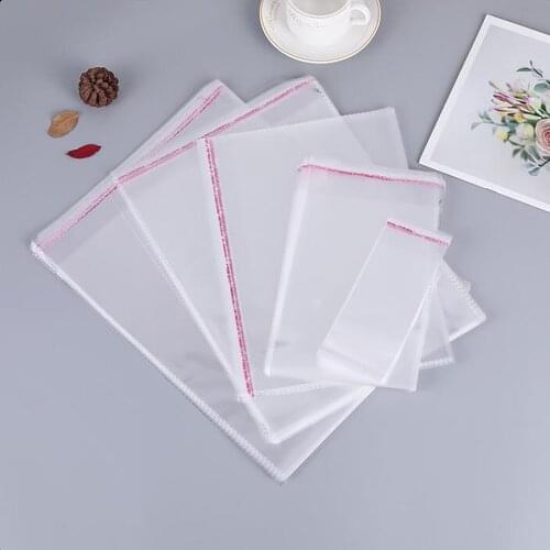 Clear Self Adhesive Bag Small Flat Bag Plastic Cello Cellophane Self Sealing Small Bag For Gift Candy Packing OPP Package Bag