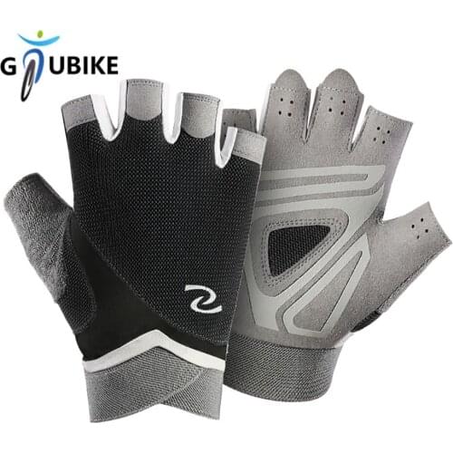 GTUBIKE Half-Finger Anti-slip Sports Gloves Dumbbell Training Gym Bodybuilding Cycling Gloves Fitness Gloves Cycling Equips