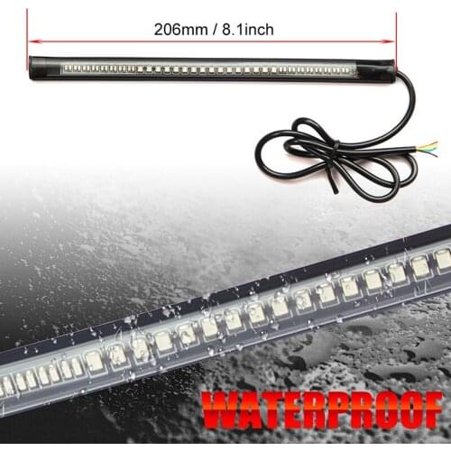 Turn Signal Tail Universal Accessories Strip Light Amber License plate Running Stop Motorcycle 2PCS LED Flexible Practical