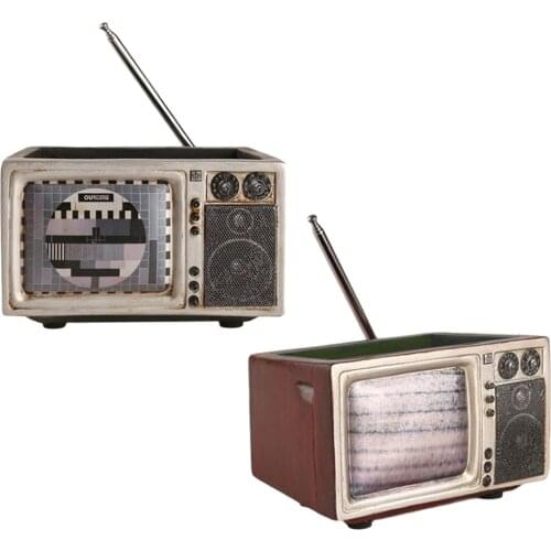 Vintage TV-shaped Flower Pot Retro Style Succulent Pots Garden Decoration Flower Pot Planter