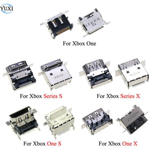 YuXi 1pc For Xbox Series X S HDMI-compatible Port Socket Interface For Xbox One X S Slim Motherboard Connector