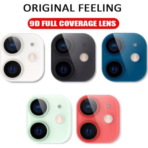 Colourful Protective Glass Film Tempered Glass On For iPhone 12 11 Pro Max Back Cover Camera Lens Screen Protector For iPhone 11