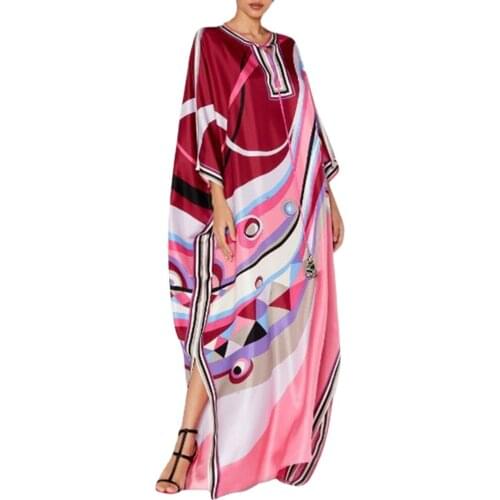 Plus Size Dresses for Women 2021 African Women O-neck Printing Long Dress African Dresses for Women African Boubou Dress