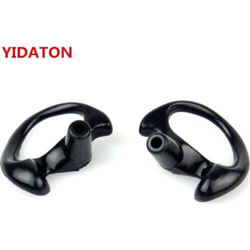 10 Pairs Black Silicone Soft Earbud Covert Acoustic Tube Middle for Ham Radio Walkie Talkie Universal for two way radio