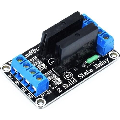10PCS 5V 2 Channel OMRON SSR low Level Solid State Relay Module 240V 2A H53 For Arduino