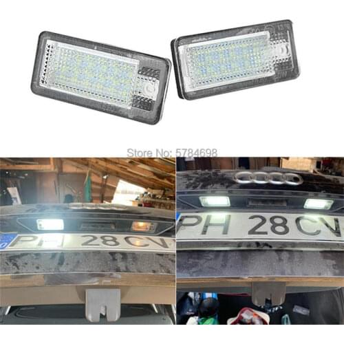 2X LED Number License Plate Light Lamp 8E0807430A 8E0807430B 8E0943021B 8E0943022B for Audi A4 S4 RS4 A3 S3 A6 C6 S6 RS6 A5