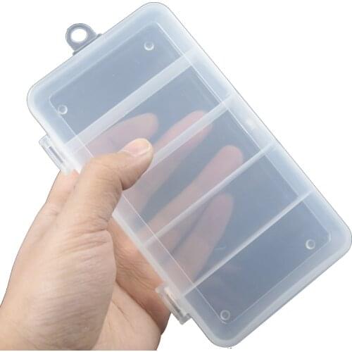 5 Compartments Storage Case Box Transparent Fishing Lure Square Fishhook Box Spoon Hook Bait Tackle Box Fish Accessory Box