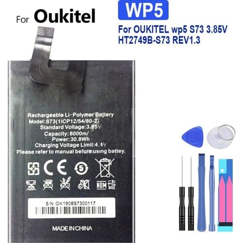 8000mAh Battery For OUKITEL Wp5 S73 3.85V HT2749B-S73 REV1.3