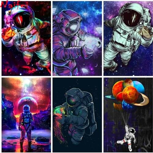 5D DIY Diamond Art Painting Outer Space Diamond Embroidery Astronaut Rhinestones Mosaic Full Drill Cross Stitch Handmade Gift