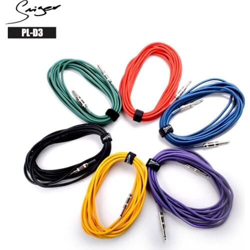 Smiger Random Color Electrc Guitar Audio Cable PL-D3/6/10M Guitar Amplifier Colorful Cable Bass Cable For Amplifier Guitar Bass