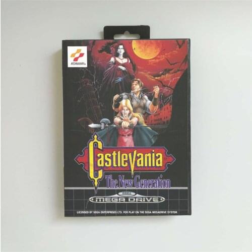 Castlevania The New Generation - EUR Cover With Retail Box 16 Bit MD Game Card for Sega Megadrive Genesis Video Game Console