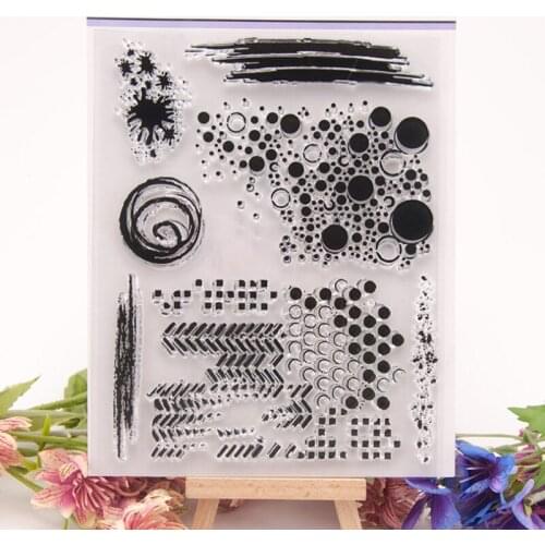 Circle Dot Transparent Stamp Transparent Silicone Stamp Cutting DIY Scrapbooking Rubber Coloring Embossed Diary Decor Reusable