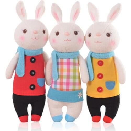 Little white rabbit doll comfort doll plush doll pillow childrens birthday gift hand-dressed rabbit doll soft plush