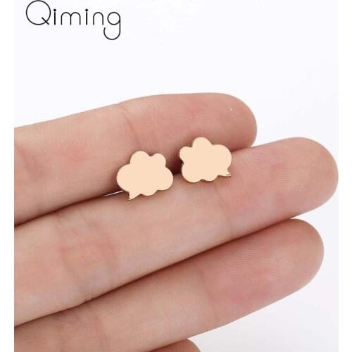Minimalist Cloud Stud Earrings For Women Kids Party Creative Cute Minimal Boho Earring Birthday Gift Fashion Jewelry