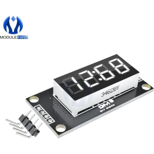 TM1637 Module 4 digit display led 7 segments Display Tube Decimal Module with clock size 0.36 inch with white LED For Arduino