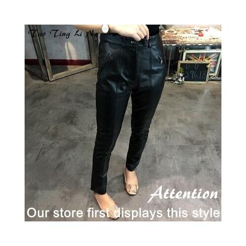 Top brand New Fashion 2020 Genuine Sheep Leather Pants Y54 high quality
