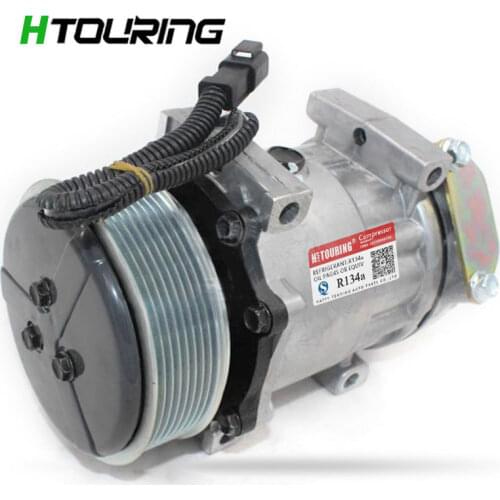 Sanden 7H15 SD7H15 8202 8203 Auto Car AC Air Compressor for JCB Telescopic handler TM Series 320 08562 32008562 12V 24V