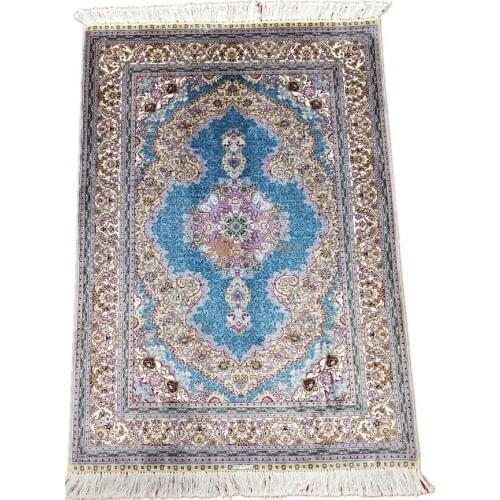 Seeykeep™ 2.7x4ft Rectangle Silk Handknotted Unique Central Medallion Floral Rug-FC3016028