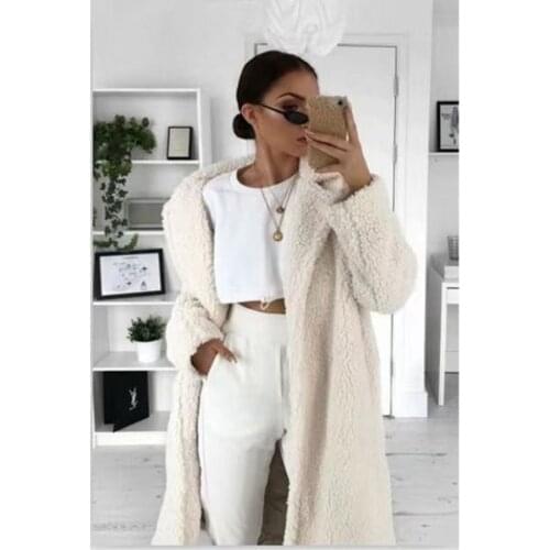 JODIMITTY Autumn Winter Fur Women 2021 Casual Loose Solid Long Teddy Coat Female Vintage Thick Fur Jackets Plush Overcoat