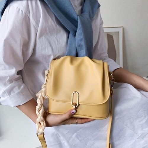 Shoulder Bag Handbag Purse Crossbody Bags for Women Designer Women Bag Bow Fashion All-match 2021 New PU Leather Solid Color