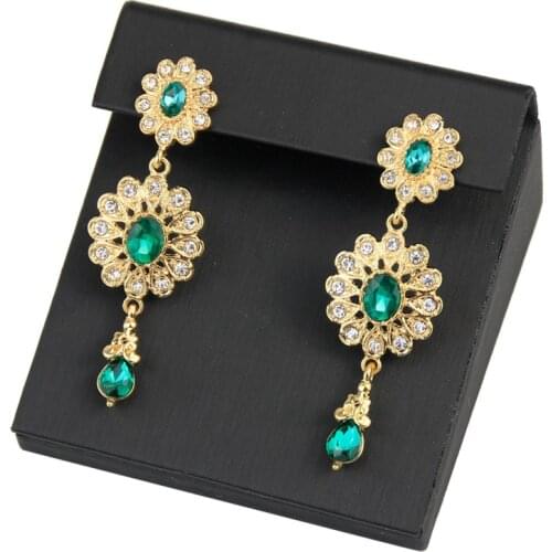 Sunspicems Gold Color Africa Long Drop Earring for Women Moroccan Ethnic Wedding Jewelry Algerienne Tunisia Bridal Gift 2020