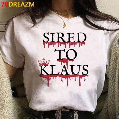 The Vampire Diaries top tees female 2021 grunge couple clothes print couple summer top clothes tumblr graphic tees women