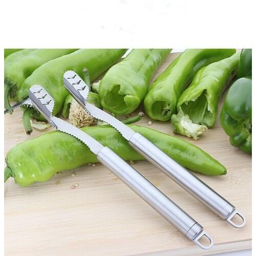 1PC Stainless Steel High quality Barbecue Stainless Chili Pepper Corer Jalapeno Corer Pepper Corer Kitchen Cooking Tools KX 268