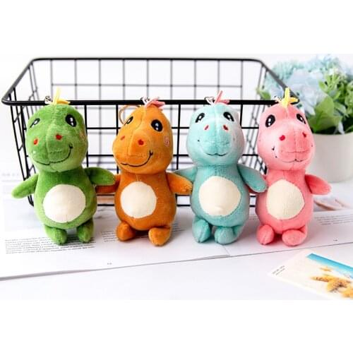 12cm Dinosaur Plush ToyS Stuffed Soft Pendant Dolls Keychain Keyring Gift