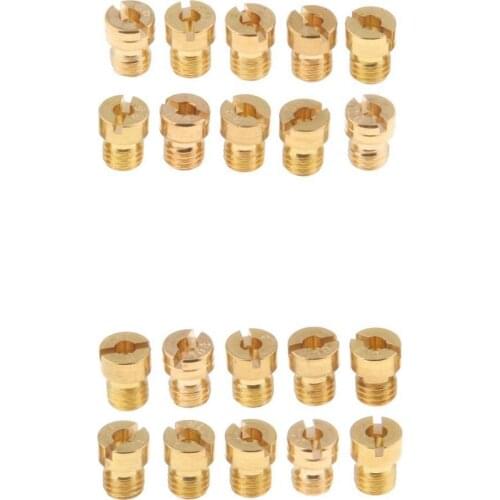 20pcs Thread M5 Carburetor Round Main Jet Kit Motorcycle Carburetors Parts For PWK Keihin 85 88 90 92 94 95120 122 124