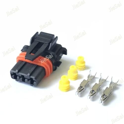 3 Pin 368161-1 Automotive Diesel Fuel Common Rail Injector Crankshaft Sensor Connector Idle Motor Socket For Hyundai