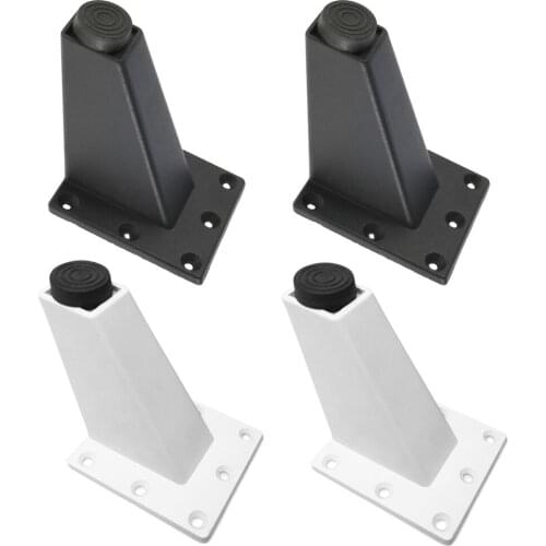 4pcs Black White Furniture Legs Metal Modern Furniture Feet Cupboard Oblique Sofa Office Couch Cabinet TV Stand Legs