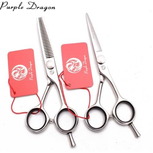 5.5" Purple Dragon JP 440C Dog Grooming Scissors Straight Scissors Thinning Shears Professional Pet Scissors Animal Shears Z1021