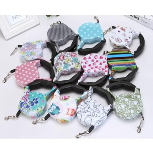 5M Colorful Retractable Dog Leash Extending Puppy Walking Leads Pet Dog Running Leashes Hands Freely Great For Walking Dog