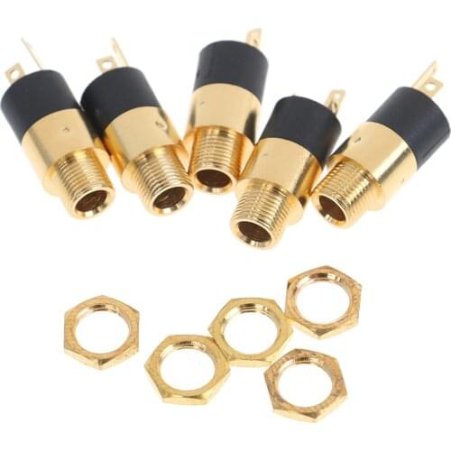 5Pcs/lot Gold PJ392 3.5mm Stereo Female Audio Headphone Connector Socket Plug Wholesale