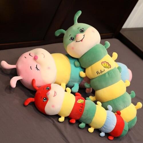 60-90CM Colorful Butterfly Worm Plush Toy Beautiful Soft Filling Home Decoration Children Enjoy High Quality Gift