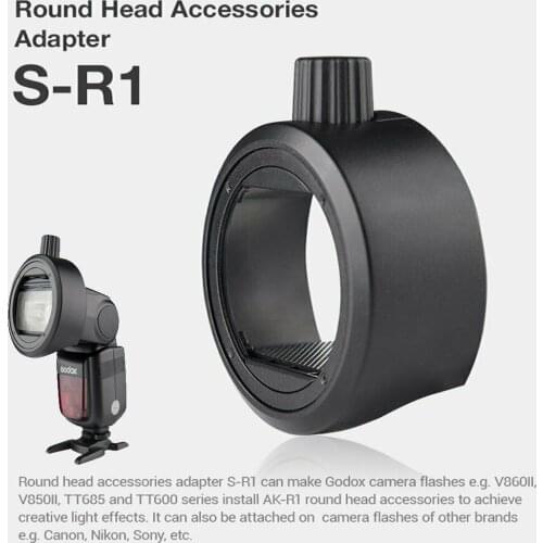 Godox S-R1 Flash Speedlight Adapter AK-R1 Adapter Ring for Godox TT685 V850II V860II V350 TT600 Yongnuo Canon Nikon Sony Flash