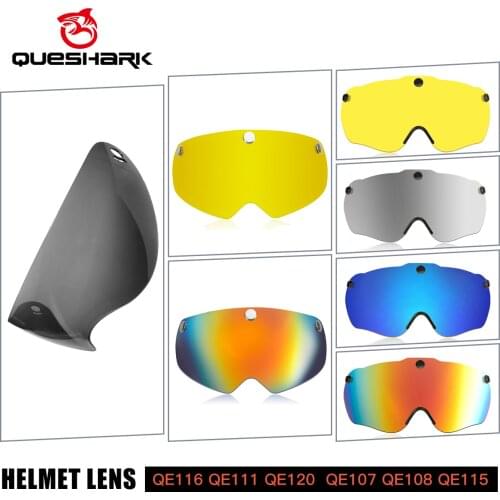 The Accessories For QUESHARK QE107 QE108 QE111 QE115 QE116 QE120 Helmet Blue Colorfull Silver Night Yellow Grey Clear Lens