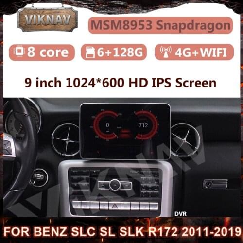 128GB Android 11.0 car radio For Mercedes benz SLC SL SLK R172 2016-2019 GPS navigation multimedia player 2 DIN HD Touch Screen