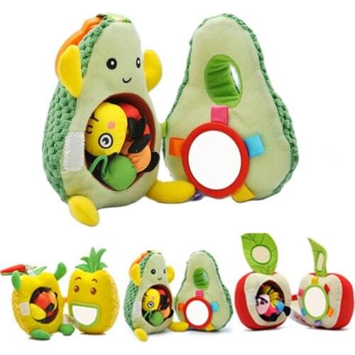 Baby Stroller Toys Caterpillars eat fruit Hanging Stroller Spiral Plush Appease Doll finger Developmental Rattles Toy
