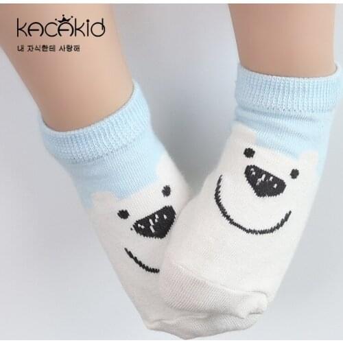 KACAKID Children Socks Cute Animal Expression Pattern Children Baby Socks Lovely Cotton Anti-slip Unisex Children Socks ka 1232